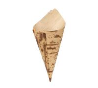 BambooMN 5.12" x 2.25" Premium Bamboo Leaf Cone, All Natural and Disposable Compostable for Catering and Home Use, 300 Pieces