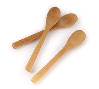 BambooMN 6.25" Reusable Solid Bamboo Teaspoons - Dining Flatware - Kitchen Utensils - 10 pcs