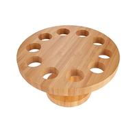 BambooMN 7.25 Inch Natural Bamboo Circle Food Cone Display Tamaki Stand for Restaurants, Catered Events, Party or Buffets, Holds up to 10 Cones - 3 Pieces