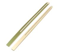 BambooMN 9mm Wide Bamboo Double Prong Fondue Sticks Barbecue Grilling Kabob Skewers, 7.1" Long, 100 Pieces