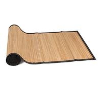Bamboomn Bamboo bottom table runner | Natural Brown Slat, Fabric Border, Home Décor