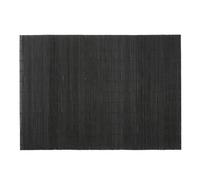 BambooMN Bamboo Placemat/Sushi Rolling Mat - 18.75" x 13" - Black, 4 pcs