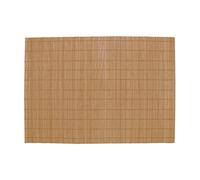 BambooMN Bamboo Placemat/Sushi Rolling Mat - 18" x 13" - Brown, 6 pcs