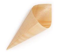 BambooMN Brand - 3.1" Tall x 1.5" Diameter Disposable Wood Cones - 100 Pieces