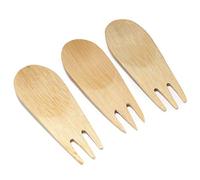 BambooMN Brand - 3.25" (8.3cm) Disposable Bamboo Veneer Tasting Sporks, 24 pcs