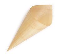 BambooMN Brand - 7.1 Tall x 2.75 Diameter Disposable Wood Cones - 1,000 Pieces