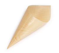 BambooMN Brand - 7.9" Tall x 3" Diameter Disposable Wood Cones - 300 Pieces