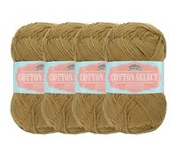 BambooMN Brand - Cotton Select Yarn - 4 Skeins - Col 210 - Chestnut Brown