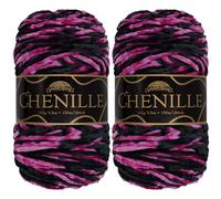 BambooMN Chenille Yarn - Worsted Weight - 100g/Skein - Avalon - 2 Skeins