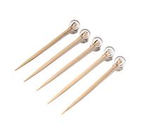 BambooMN Decorative Ball End Cocktail Fruit Sandwich Picks Skewers for Catered Events, Holiday's, Restaurants or Buffets Party Supplies - 2.75" (10cm) - Clear, 100pcs