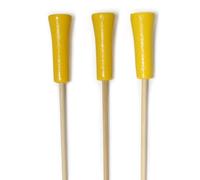 BambooMN Decorative Golf Tee Bamboo Cocktail Sandwich Skewer Picks - 6.75" - Yellow - 100 Pieces