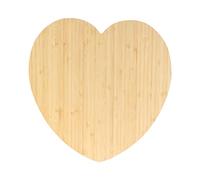 BambooMN Heart-Shaped Bamboo Serving and Cutting Board, 12" x 12" x 0.75" - 1 Piece