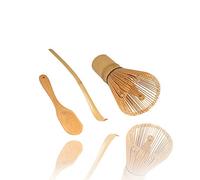 BambooMN Japanese Tea Set, Matcha Whisk (Chasen), Traditional Scoop (Chashaku), Deep Scoop, The Perfect Set to Prepare a Traditional Cup of Matcha - 1 Set