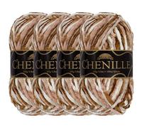 BambooMN JubileeYarn Chenille Yarn - Worsted Polyester - 100g/Skein - Lemuria - 4 Skeins
