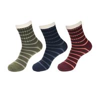 BambooMN Men's Cabin Double Layer Thick Soft Warm Fuzzy Comfy Home Socks, 3 Pairs - Assortment A - X-Large