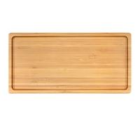 BambooMN Organic Bamboo Serving Tray, Vanity, Tea Serving, Appetizers, Snacks, Charcuterie Board - Rounded Edges, 11"x5.5"x0.6" - 1 Tray
