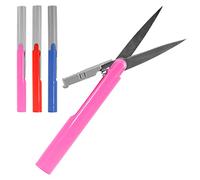 BambooMN Penblade Portable Pen-Style Pocket Seam Ripper Travel Scissors - Pink, Red, & Deep Blue - 1 Pair Each