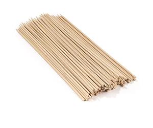 BambooMN Premium 17.5" Inch (1.5ft) Long 5mm Thick Safe Multipurpose Tornado Twist Potato Bamboo Skewers, 100 Pieces Perfect for Camping or Outdoor Party, Garden Sticks