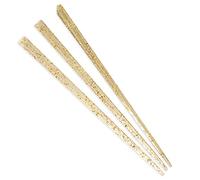 BambooMN - Triangular Prism Plastic Food Cocktail Pick 3.5" (9cm) - 300pcs - Gold Glitter