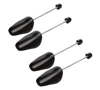Bamboopack 2 Pairs Black Plastic Shoe Tree Stretcher Shaper Portable Men Support Shoes Adjustable Spring Holder Shaper for Keeping Shoes in Shape