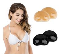 Bamboopack 2 Pairs Silicone Bra Inserts Lift Breast Inserts Self-Adhesive Bra Pads Invisible Push Up Sticky Bra Cups Removable Bra Padding Inserts for Women Lady Girls