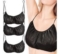 Bamboopack 20PCS Disposable Bra for Womens Disposable Spa Top Underwear Beach Garment Underwear Spray Tanning Brassieres Lingerie - Individually Pack (Black)