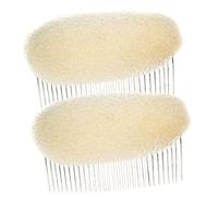Bamboopack 2PCS Charming BUMP IT UP Volume Inserts Do Beehive Hair Styler Insert Tool Hair Comb Hair Accessories, Beige, 6x8.5cm