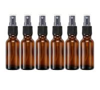 Bamboopack 6PCS 15ml/0.5oz Empty Amber Glass Spray Bottles Refillable Small Fine Mist Spray Bottles Mini Travel Size Container Storage for Essential Oils Aromatherapy Perfume Cosmetic Makeup Sprays