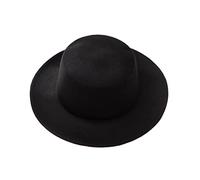 Bamboopack Black Fedora Hat for Women Men Classic Elegant Wide Brim Derby Cap Church Wedding Party Performance Cosplay Daily Wear
