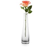 Bamboopack Hand-Made Blown Art Bud Glass Vase Glass Flower Vase Single Stem Vase Bud Vase Centerpieces Vases for Wedding Reception Dining Table Single Rose Flowers (Clear),Transparent,21cm