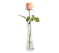 Bamboopack Hand-Made Blown Art Bud Glass Vase Small Glass Vase Single Stem Vase for Flower and Office Bud Home Decor (Clear)