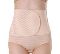 Bamboopack Postpartum Belly Wrap for Women Body Shaper Corset Belt Waist Trainer Trimmer Belt (Beige)