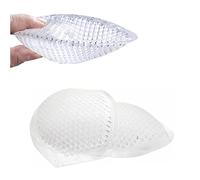 Bamboopack Silicone Bra Inserts Breathable Semi-Adhesive Perforated Nonslip Breast Enhancers Honeycomb Push up Booster Pads Inserts for Bra Bikini Swimsuits Sports Bra