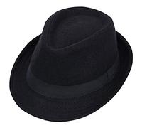 Bamboopack Unisex Classic Manhattan Structured Trilby Fedora Hat Short Brim Jazz Panama Cap