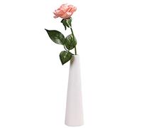 Bamboopack White Ceramic Bud Vase Tall Conic Flower Small Buds Vases Single Stem Vase Home Decorative Floral Centerpiece for Flower and Office Bud Home Wedding Decor