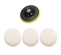 Bamboopack Wool Polishing Pads Set 5PCS 6 Inch Wool Waxing Pads Car Motorcycle Polisher Kit