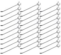 Bamboo's Grocery LoKii 30 Pack 6 Inch Silver Pegboard Hooks, 1/4" Heavy Duty Peg Board Shelving Hooks Organizer Accessories, Peg Board Tool Hangers