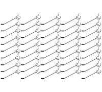 Bamboo's Grocery LoKii 45 Pack 4 Inch Silver Pegboard Hooks, 1/4" Heavy Duty Peg Board Shelving Hooks Organizer Accessories, Peg Board Tool Hangers