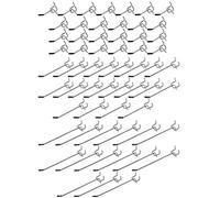 Bamboo's Grocery LoKii 60 Pack 2&4&6 Inch Silver Pegboard Hooks, 1/4" Heavy Duty Peg Board Shelving Hooks Organizer Accessories, Peg Board Tool Hangers