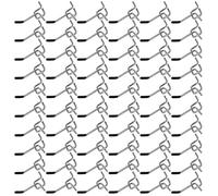 Bamboo's Grocery LoKii 60 Pack 2 Inch Silver Pegboard Hooks, 1/4" Heavy Duty Peg Board Shelving Hooks Organizer Accessories, Peg Board Tool Hangers