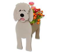 Bamboo's Grocery LoKii Golden Doodle Dog Planter, Cute Dog Plant Pot, Animal Shape Plant Containers, for Outdoor Indoor and Garden Decoration Plants