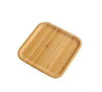 Bamboos Serving Tray Square, Natural Wooden Plate for Food Breakfast Tea, Kitchen Dining Table Accessory(20x20x1.5cm)