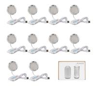 BambooSegD 10PCS LED Lamp Kit 001 Three Colors for Bambu Lab H2S/P2S/P1P/A1 Makerworld for anycubic Makeronline 3D Printer Light DIY Hardware Model Spare Parts 5V USB Powered, 3000K Warm Light