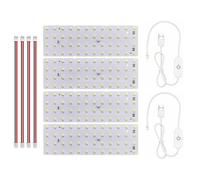 BambooSegD 4PCS Lithophane LED Backlight Board Kit KC009 KC010 for Bambu Lab H2C/X1/P2S/A1 LED Light Board Backlights Makerworld Model Parts USB 3D Print Accessory Photo Model DIY Light Box