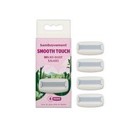 Bamboovement Smooth Touch Replacement Blades - Pack of 4 Women's Body Razors | 5-Blade System Made of Swedish Steel | 96% Bio-Based Cartridges | No Gel Strips