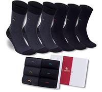 BAMBOOVEN Men’s Dress and Trouser Socks - Premium Rayon Made From Bamboo, Crew Socks (6 pair + Gift box), Mixedbox-623, 6.5-11.5 UK