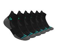 BAMBOS Bamboo Running Trainer Ankle Socks for Men & Women | Made from Ultra-Soft Natural Bamboo Fibres, Softer Than Cotton | Natural Odour Control | Pack of 6 Pairs (Size UK 9-11, Black)