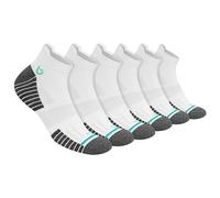 BAMBOS Bamboo Running Trainer Ankle Socks for Men & Women | Made from Ultra-Soft Natural Bamboo Fibres, Softer Than Cotton | Natural Odour Control | Pack of 6 Pairs (Size UK 9-11, Eco White)