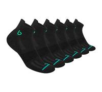 BAMBOS Bamboo Socks Men 6-11 Running Trainer Sports Ankle Socks Women 4-7, Pack of 6 (Size UK 5-8, Black)