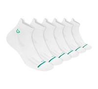 BAMBOS Eco Touch Men's Athletic Ankle Socks for Running & Gym, Pack of 6 (Size UK 9-11, Eco White)
